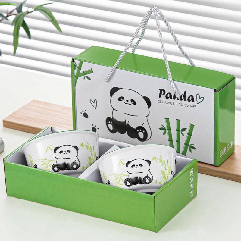 Panda Ceramic Bowl Gift Set