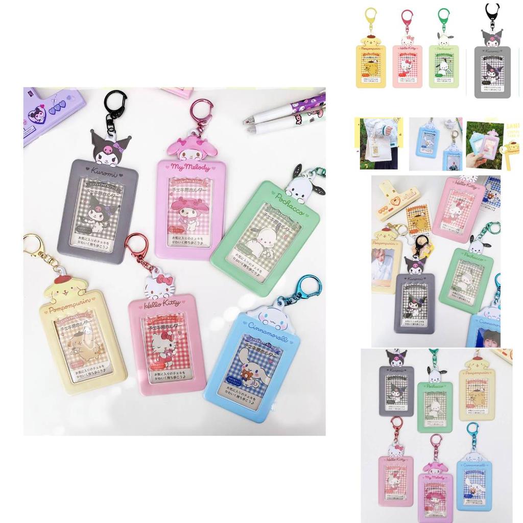 Fun And Retro Cartoon Keychain Card Case With Cute Animal Design