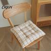 High Elastic Seat Cushion Plaid Chair with Ties, Soft Cozy Dining Pad, 16 Non-slip for Kitchen Chairs X Inch Pad Home Office Chair, Dormitory Portable