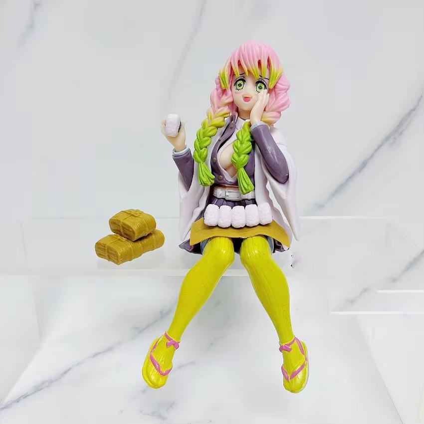 10-15cm Anime Demon Slayer Figures Kamado Tanjirou Nezuko Sitting Posture Action Model PVC Desktop Ornament Collection Toy Gifts