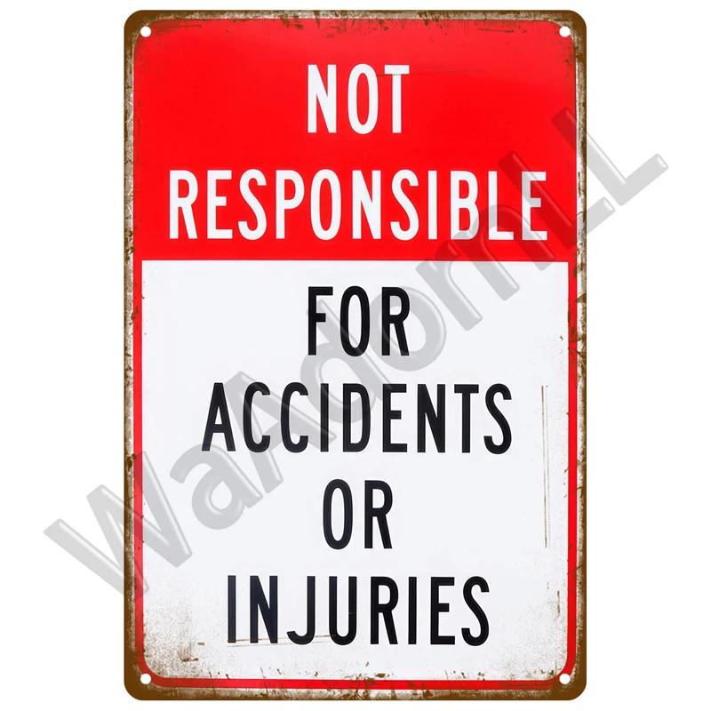 Retro Caution Metal Sign for Bar Pub Garage  Vintage Russian Warning Decor for Home Walls