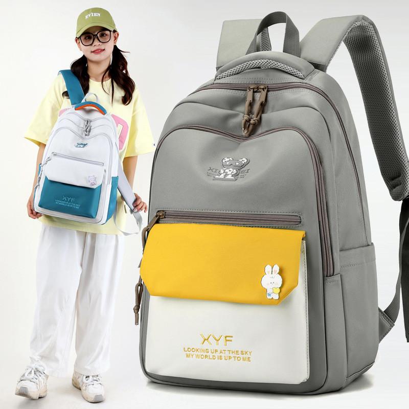 Stylish Color Block Backpack For Men And Women Perfect For Casual School And Travel Use