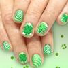 30-Piece St. Patrick’s Day Four-Leaf Clover Nail Art Tips In Lucky Green