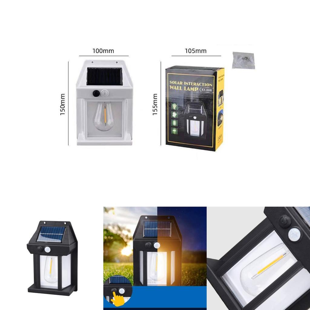 Solar Powered Outdoor Wall Light With Motion Sensor For Garden And Patio Decor