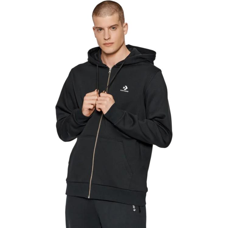 Converse Jackets Men's Black Hooded Moderate Other 10019922-A01