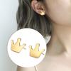 Teamer Korean Fashion Earrings Trendy 2026 Stainless Steel Stud Earrings for Women Pentagram Heart Cross Moon Minimalist Jewelry