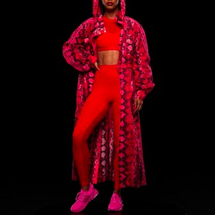 Adidas Ivy Park X  Originals Clover Hooded Sports Jacket Unisex Outerwear Bright-Pink HM6176