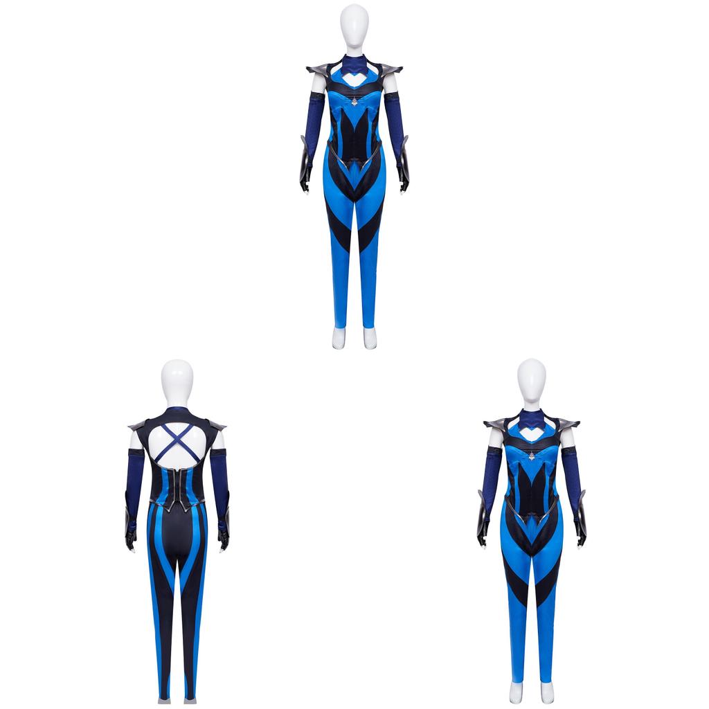 Mortal Kombat Kitana Cosplay Costume With Pu Leather For Female Cosplayers