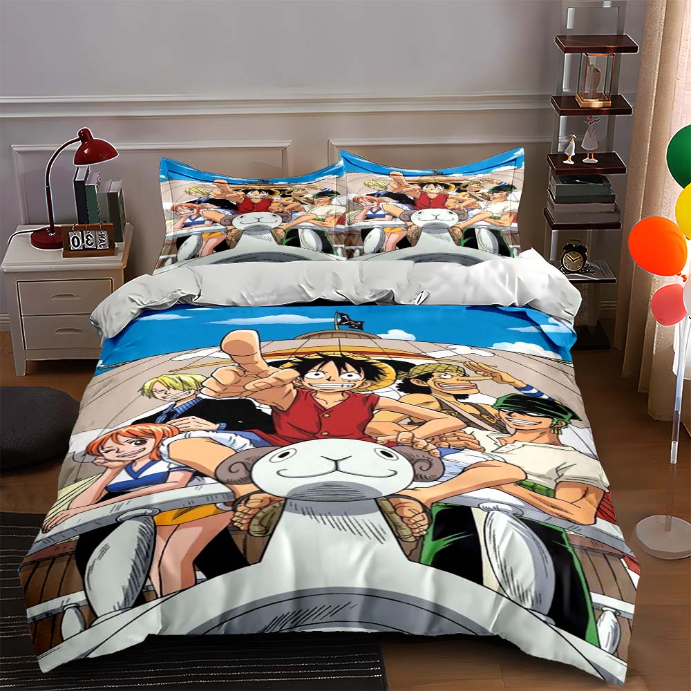 

Animation crew illustration. Bedding Duvet cover sets Duvet covers Pillowcases gifts (1 * Duvet Cover 2 * Pillowcases, without duvet insert) 135x200cm