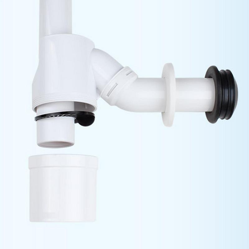 Sink Drain Pipe Anti-Clogging Drainage Pipe Adjustable P Trap Anti-Odor Sink Plumbing Space-Saving Extension Tube For Bathroom