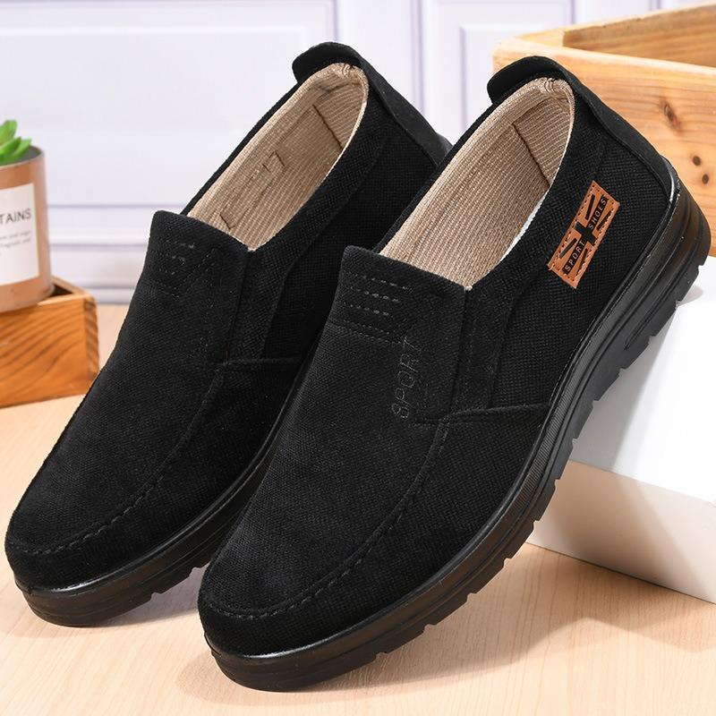 Fashion Classic Men Casual Canvas Shoes Size 38-48 Spring Men Breathable Sneakers Flats Shoe Driving Shoes Business Leather Shoe Zapatos