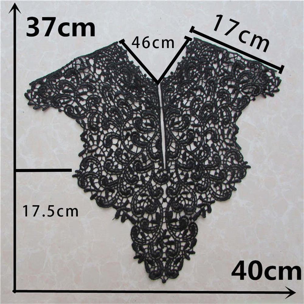 Black And White I Polyester Thorn Hollow Embroidered Collar-Shaped Sewing Lace Diy Decorative Cheongsam Dress Clothing Accessories Accessories