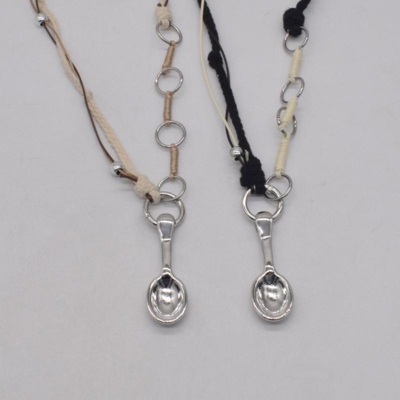Vintage Style Spoon Pendant Necklace Modern Spoon Pendant Necklace in a Vintage Style Unique Clavicle Chain Accessory