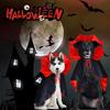 Halloween Pet Costume Pumpkin Hat Vampire Cape Set for Cats Dogs Funny Cosplay Party Dress Up Outfit