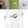 Stylish Rose Metallic Flower Accessory Elastic Waist Belt For Dresses Casual