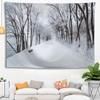 Hot Sale Custom High Quality Snow Wall Hanging Hd Landscape 3D Printing Digital Printing Home Decoration Tapestry