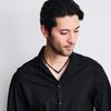 [Colantotte] Official Limited Edition Towel Set, Magnetic Necklace TAO RAFFI Matte Black Necklace (Men's/Women's, M, 43cm)