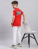 Monte Carlo Boys Printed Collar Neck Pure Cotton T-Shirt