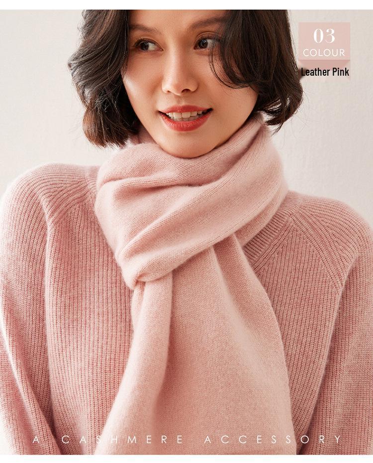 Premium 100% Cashmere Thick Knit Scarf for Parent-Child/Couples