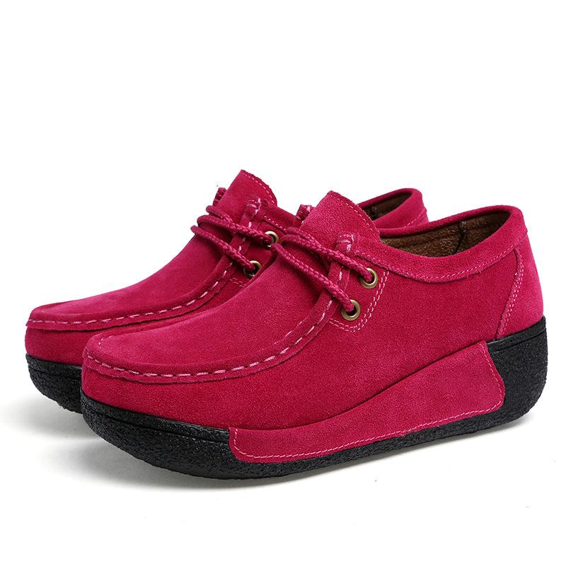 Autumn Thick Bottom Platform Sneakers Women Shoes Suede Leather Casual Shoes Women Tassels Zapatos Mujer Loafer 3351/3352