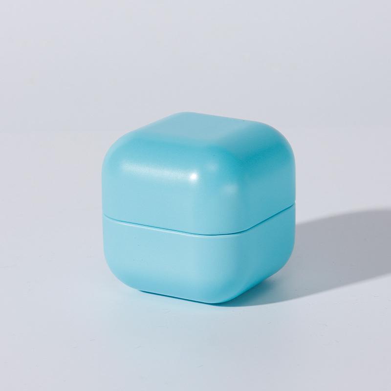 Портативная однотонная мини-жестяная коробка Чай Герметичная банка Упаковочная коробка Ювелирные изделия Конфеты Маленькая банка для хранения Монета Серьги Наушники Подарочный футляр синий