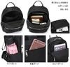 [manukori] Backpack for Women and Girls, Nylon, Waterproof, Lightweight, Popular, Silver Zipper
