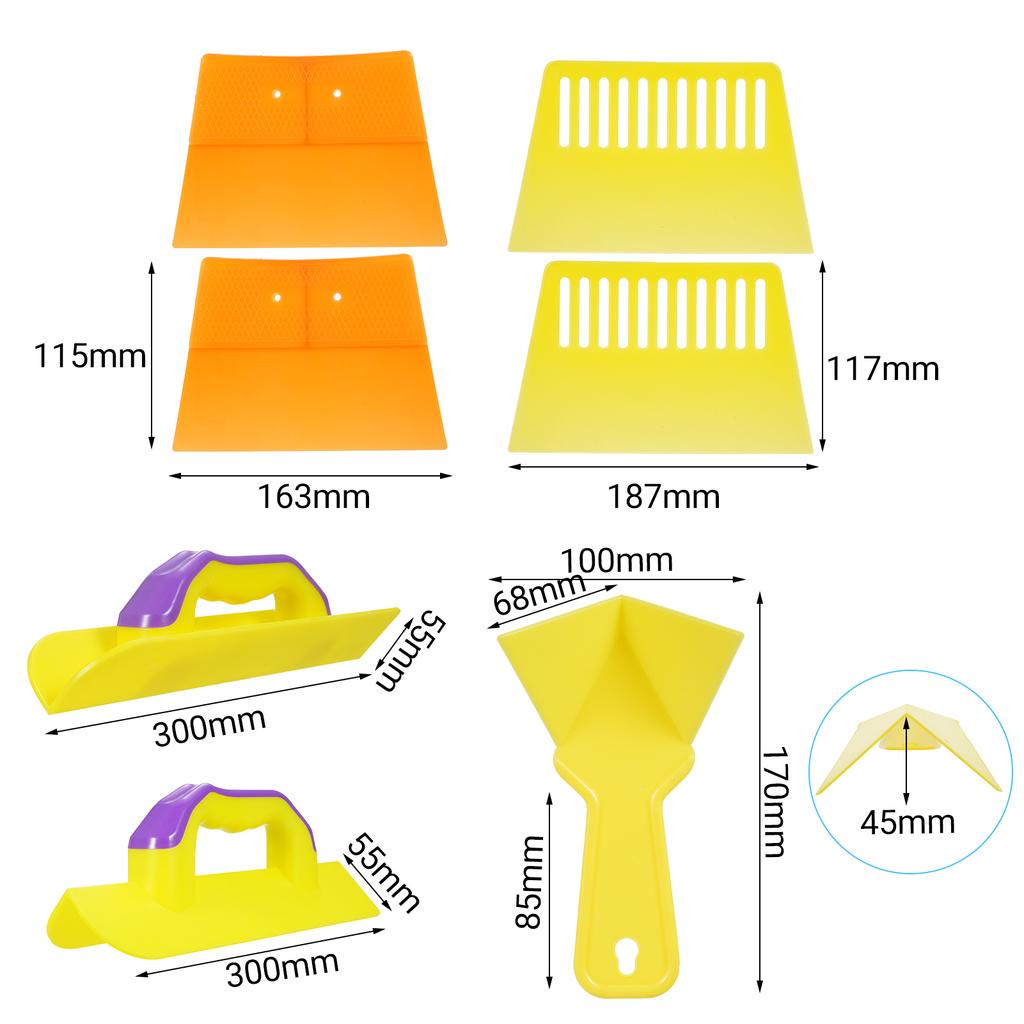 11Pcs Drywall Corner Tool Set Inside and Outside Corner Trowel Plastic Drywall Corner Scraper