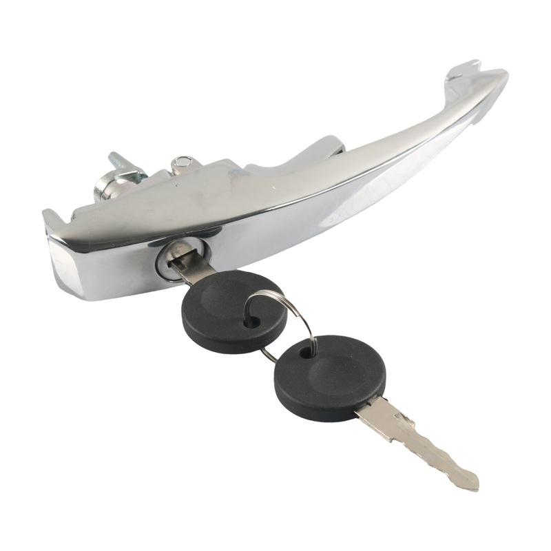 2 Stück silberne äußere Türgriffe links und rechts mit 2 Schlüsseln für VW Käfer VW Vocho 1973-2004 OEM 111837205J 1BM827503 1BM837205
