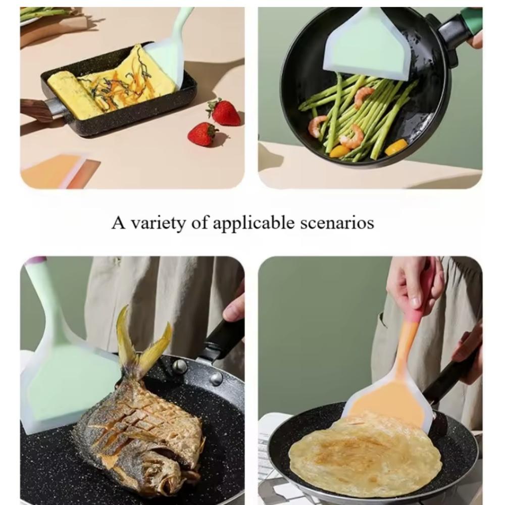 1 pc Silicone Cooking Spatula Kitchen Utensil Cooking Utensil Spatula Beef Meat Egg Kitchen Scraper Pizza Cooking Shovel