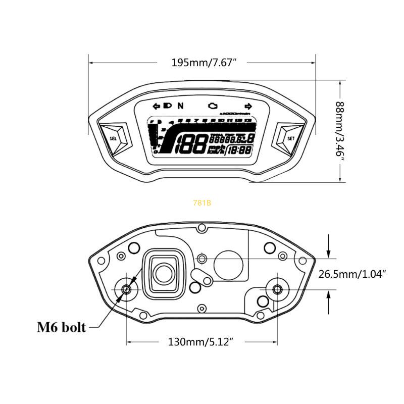 Motorcycle Speedometer Gauges Universal Motorcycle Speedometer Tachometer 195mm
