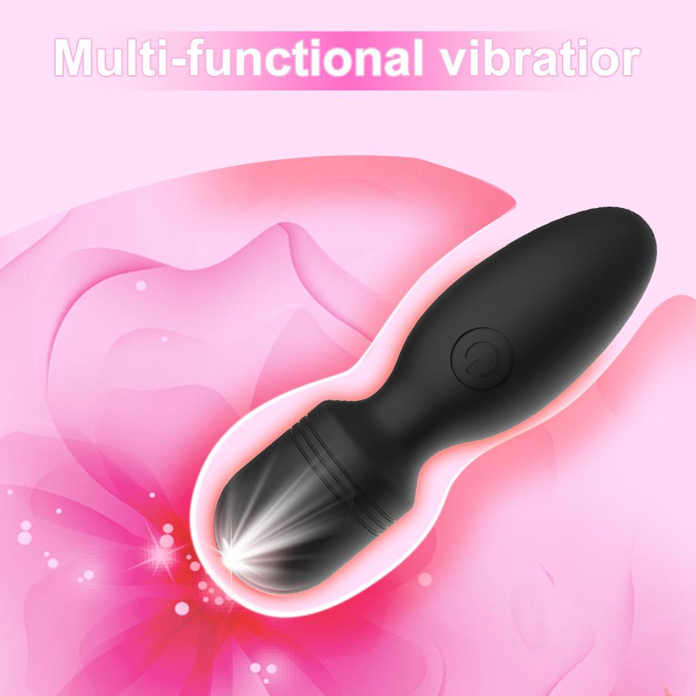 Women's Mini Vibrating Bowling Ball Massager - Strong Vibration Massage & Teasing Stick