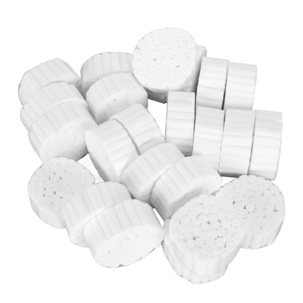 1000 pièces de rouleaux de coton dentaire Taille appropriée Très absorbants Forme Garde-saignements de nez avec pinces pour la famille Hôpital Nez