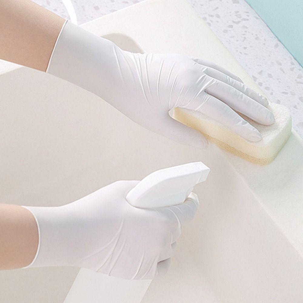 Flexible Disposable Latex Gloves Household Cleaning Beauty Kitchen Gloves Pink Nitrile Gloves