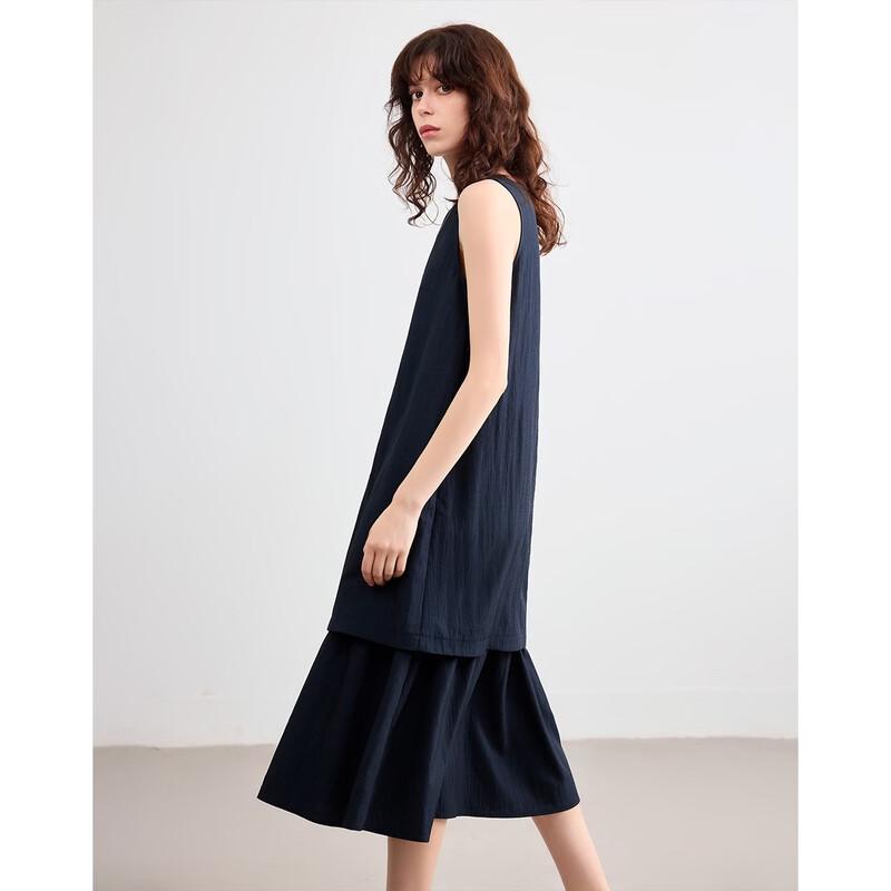 Women s Retro Sleeveless A-Line Midi Dress L