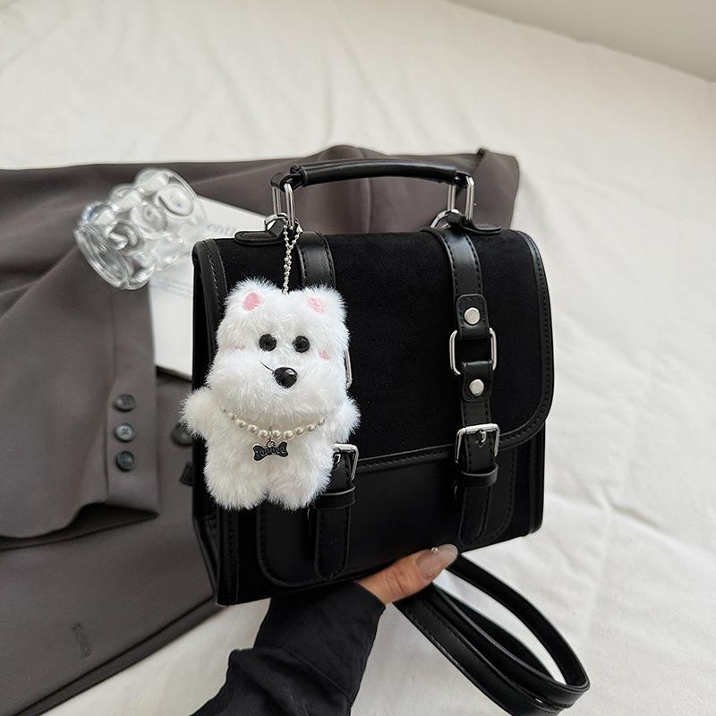 

Осень новая текстурированная сумка-мессенджер высокой ценности женский нишевый модный рюкзак ежедневные поездки на работу легкий рюкзак чёрный