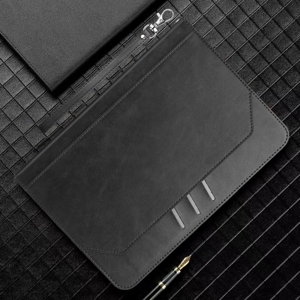 

8,0-дюймовий чохол для планшета Samsung Galaxy Tab Active5 2025 SM-X306 / SM-X300, з підставкою, ремінцем на зап ястя, захисний корпус з TPU+PU шкіри чорний