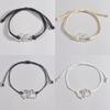 Love Heart Thin Chain Anklet Simple Temperament  Double Hollow  Ankle Bracelet Beach Foot Jewelry