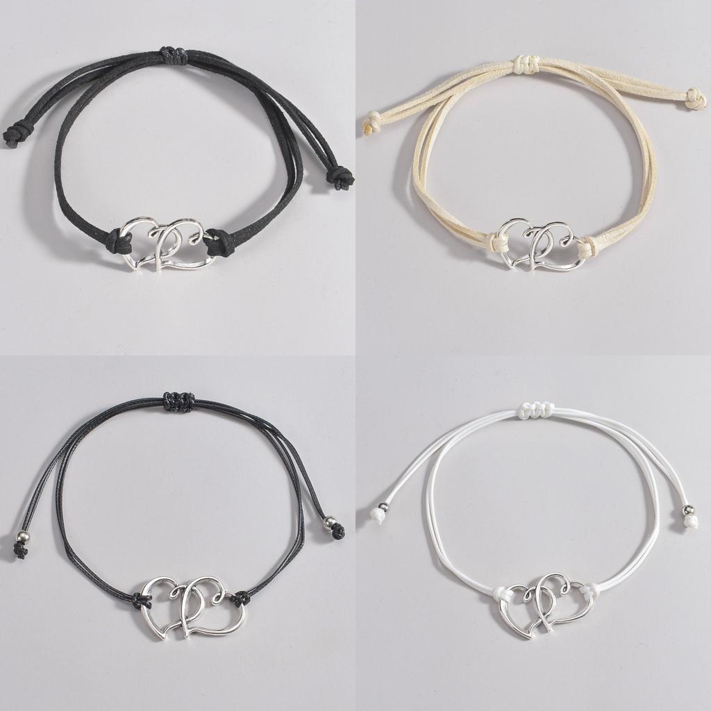 Love Heart Thin Chain Anklet Simple Temperament Double Hollow Ankle Bracelet Beach Foot Jewelry
