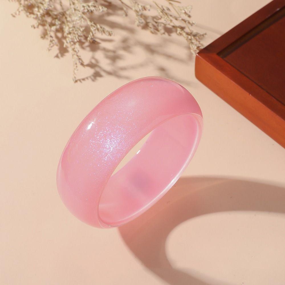 Wide Bangle Irregular Wide Bracelet Geometric Design Transparent Hand Ring  Girls