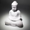 Meditation Buddha Lamp Lavender Crackle - Oval Stand
