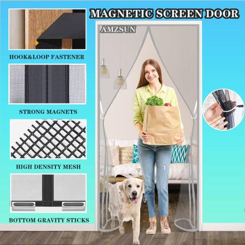 Magnetic Mosquito Net Window Screen, Insect Repellent Door Screen, Magnetic Mosquito Net Curtain, Ventilation and Airflow, DIY Door Curtain, Automatic