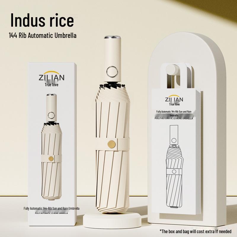 Extra Large Dual-Use Folding Umbrella, Auto-Open, Reinforced for Rain & Sun, UV Protection, Sunshade for Women & Men