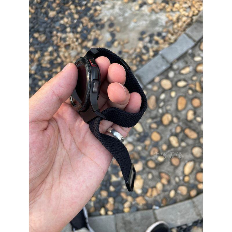 

Carker Woven Loop for Samsung Watch Watch6c Strap 5pro Magnetic Buckle 4C Elastic Quick Release 7 Samurai Black For Samsung watch6/7_40/44