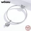 WOSTU Fashion 925 Sterling Silver Rooster Beads Animal Charms Original Pendant For Women Jewelry