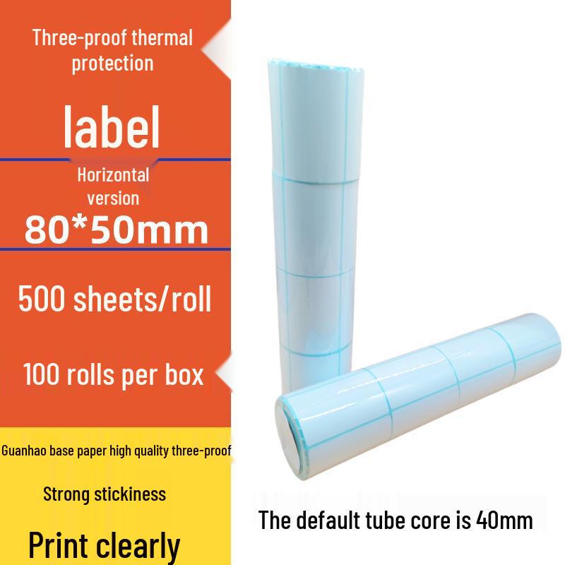 Spot Three-Proof Self-Adhesive Thermal Label Paper for Barcode Printing (100x100mm)