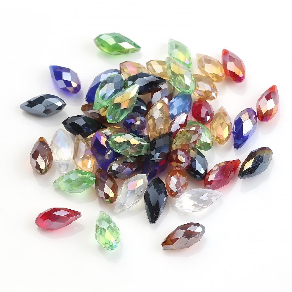 Crystal Glass Teardrop Beads 6x12MM Horizontal Hole for Handmade Jewelry DIY.