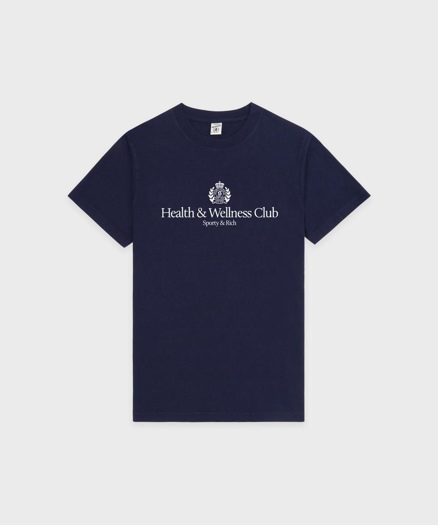 SPORTY&RICH H&W Crest T-Shirt Unisex - Navy R265Aut016