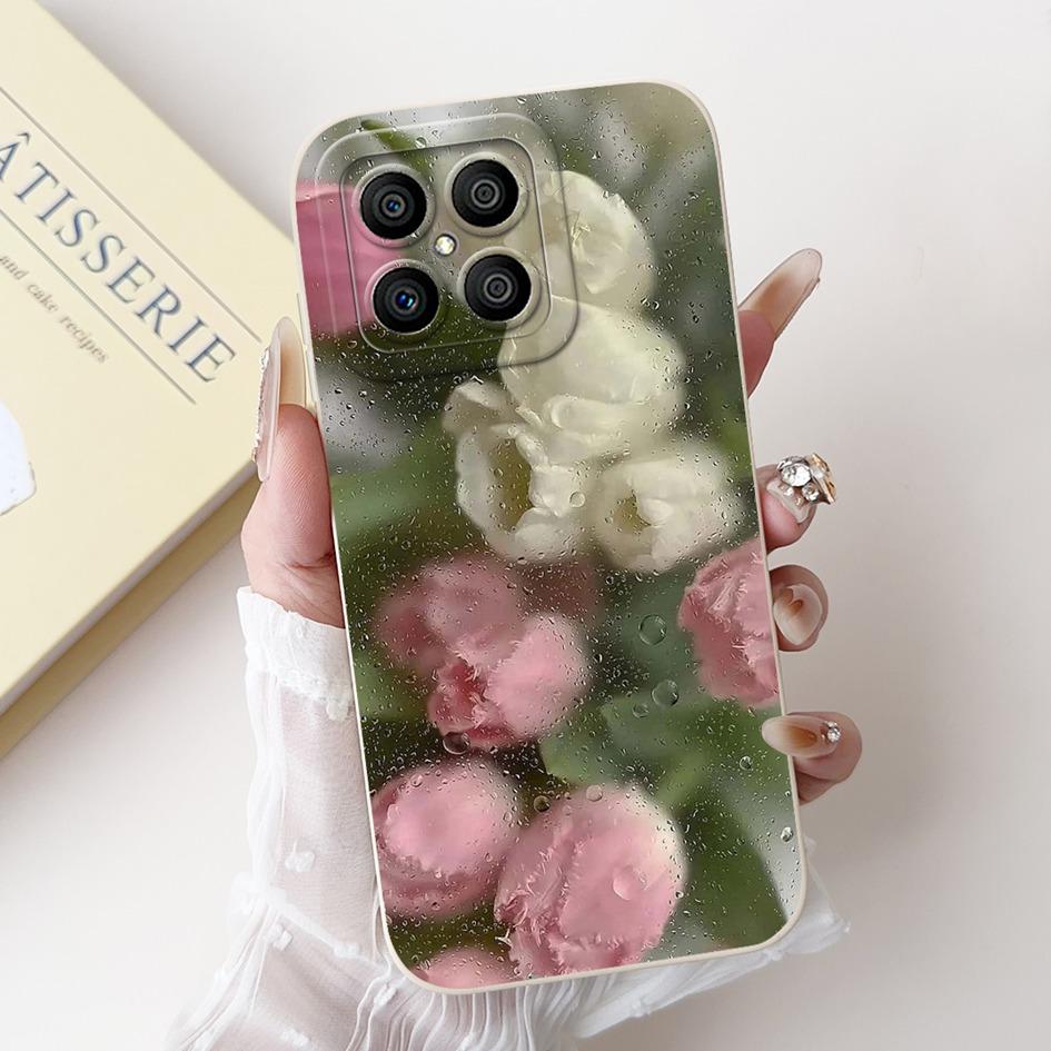 For Honor X6 X8 5G Case Popular Flower Bowknot Soft Silicone Shockproof Bumper For HonorX8 HonorX6 TFY-LX1 VNE-LX1 VNE-N41 Cover