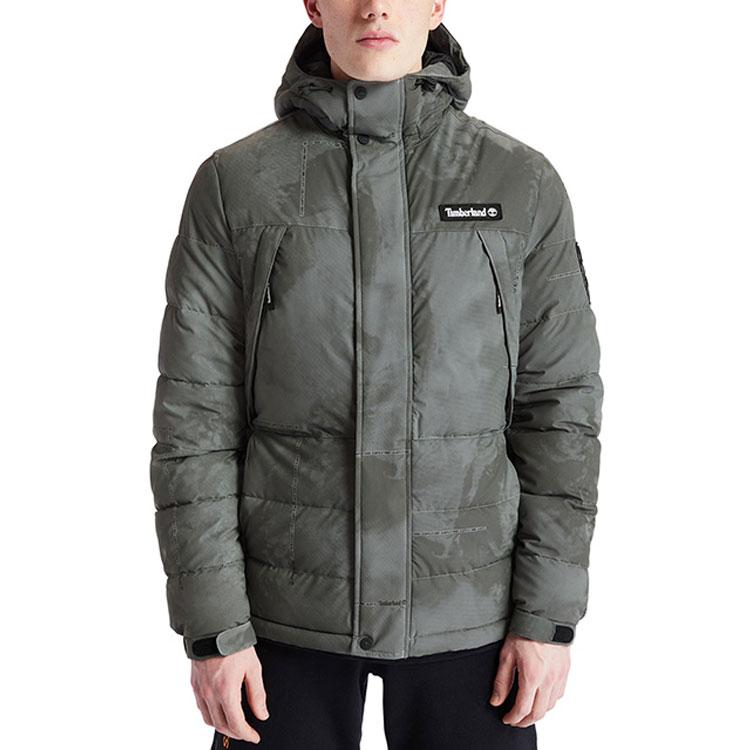 Timberland Reflective Pattern Casual Cotton Jacket Men Jacket Gray A2D9A-AS3