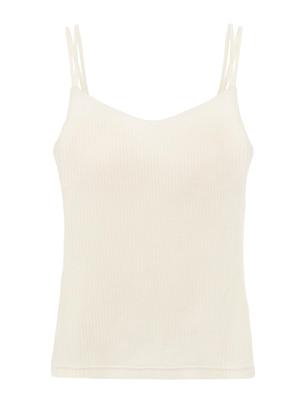 Zwei Hatch Still-BH Camisole mit kabellosem BH Cami 90389am Oberteil, Bramone, Cups, Loungewear, AC75, Off-White